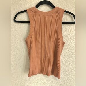 Zara medium crop basic tank top cotton stretch